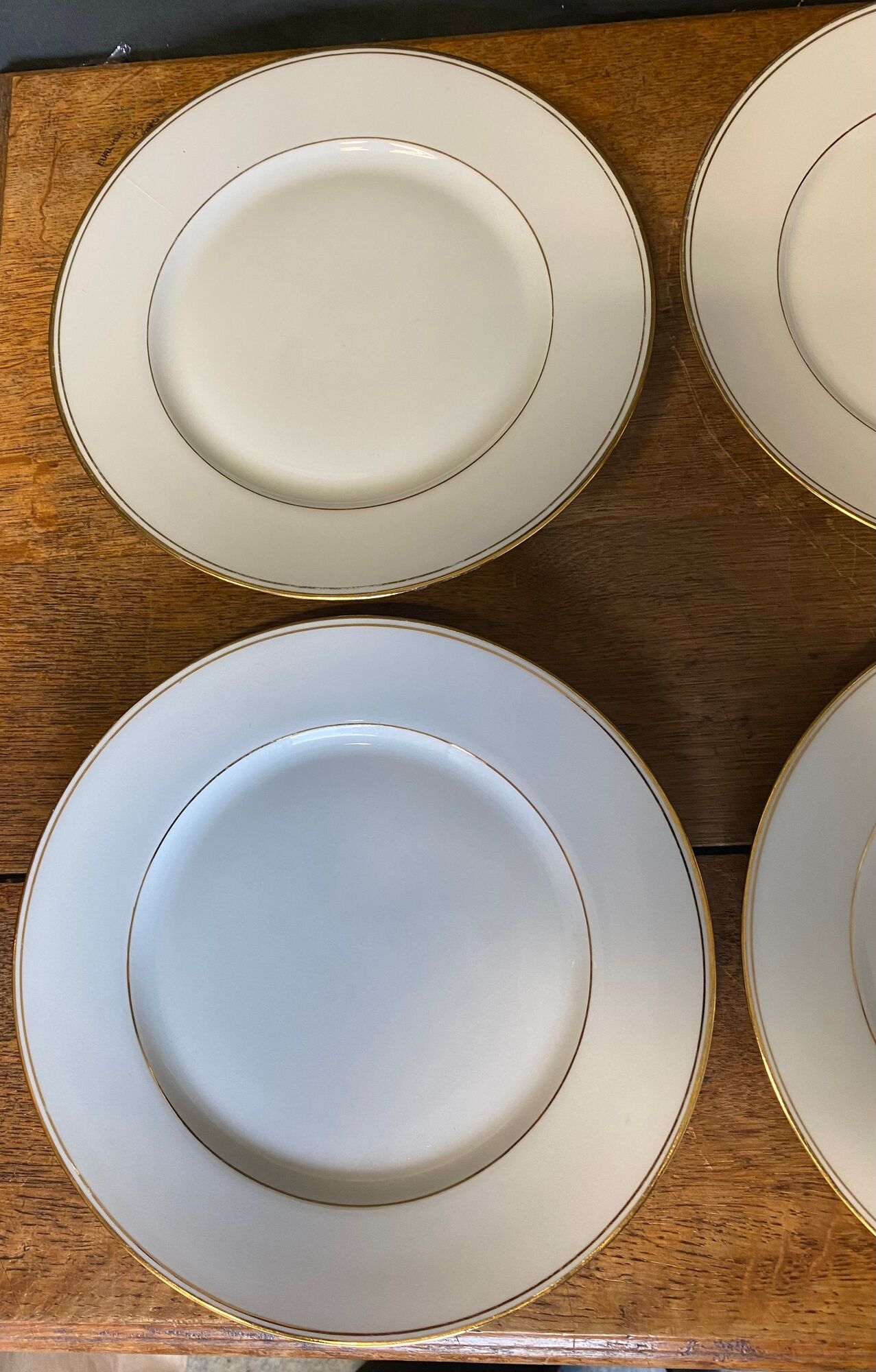 6 assiettes plates porcelaine de Limoges Salmon & Co