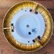 Antique Art Deco blue Clichy glass ceiling light