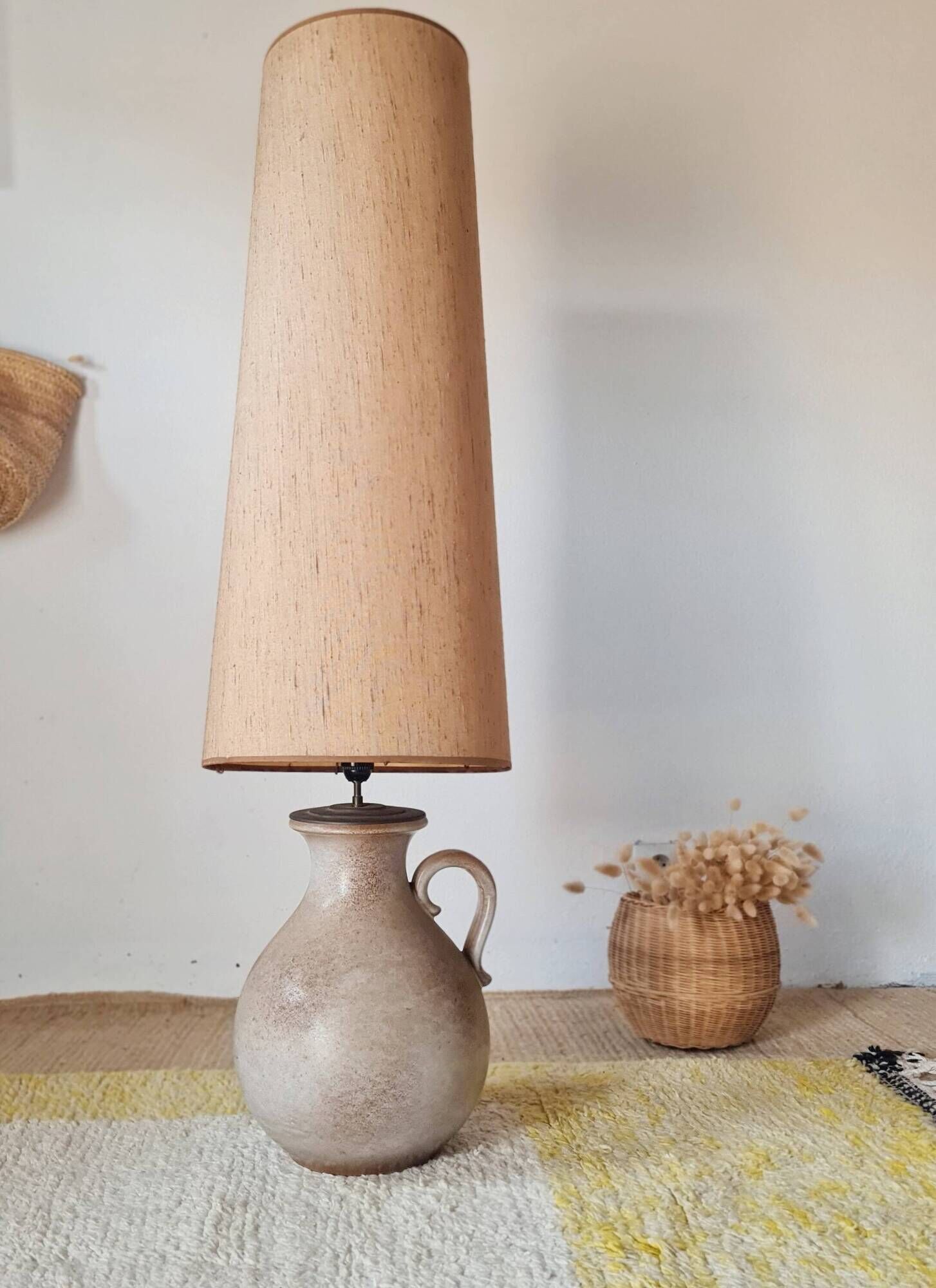 Large vintage ceramic lamp Scheurich Germany