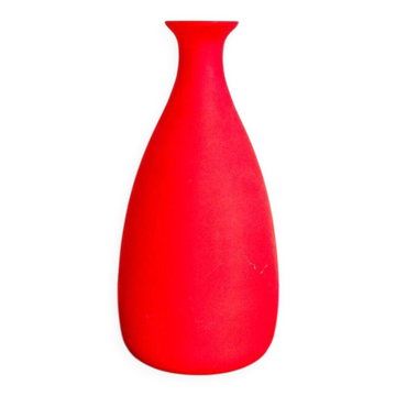 Red Murano glass vase by Carlo Moretti, Italy, 1960s