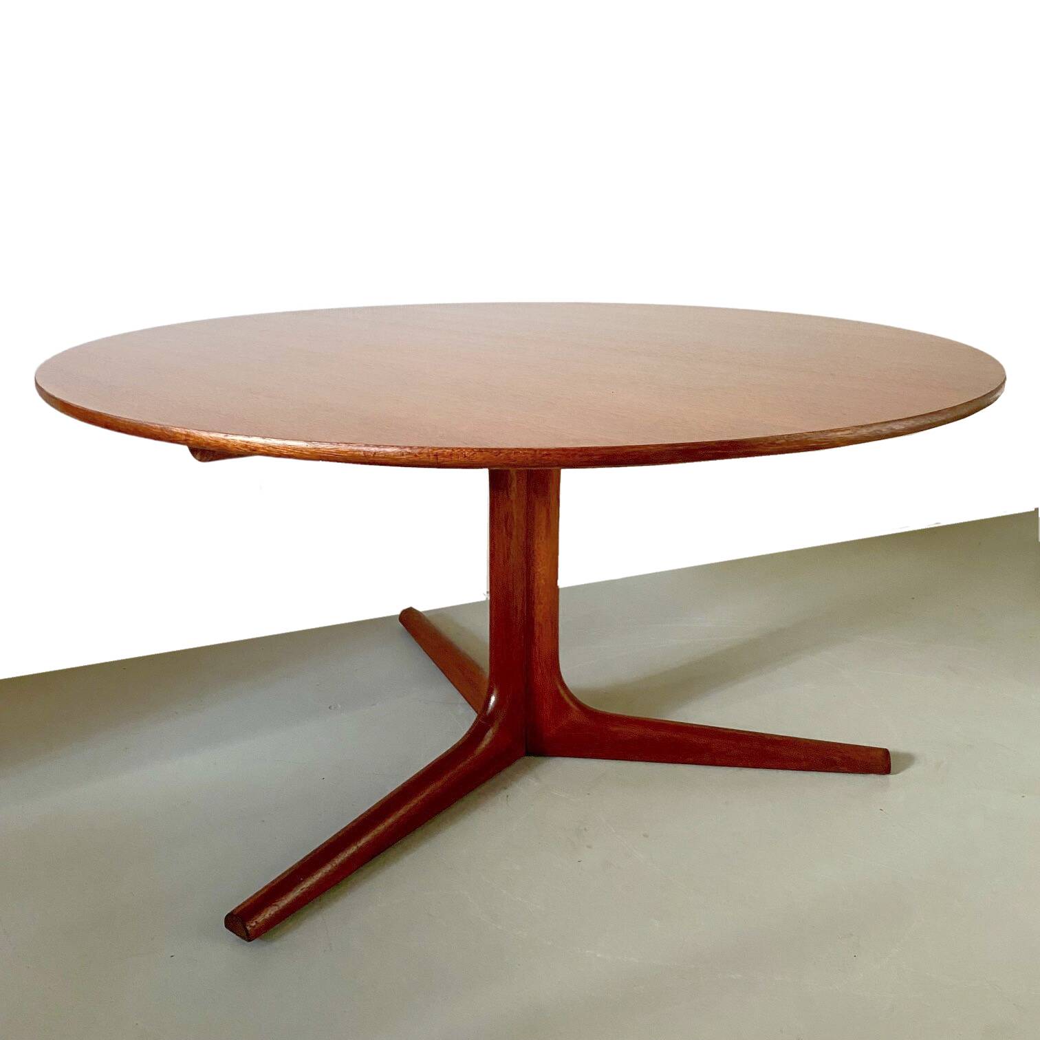Danish Design Coffee Table Round Teak Bernhard Perdersen 1950s 60s Midcentury
