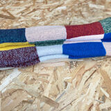 Plaid patchwork en laine