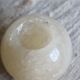Vintage round stone candle holder in marble style - Light beige shade