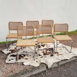 Set of 6 B32 chairs Marcel Breuer Italy design -1970s