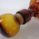 Italian amber glass decanter with stopper, 1960s