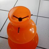 Vintage orange opaline glass pendant light, 1970s