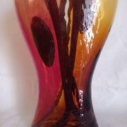 Vase soliflore Art Déco en verre de Murano, h - 36 cm.