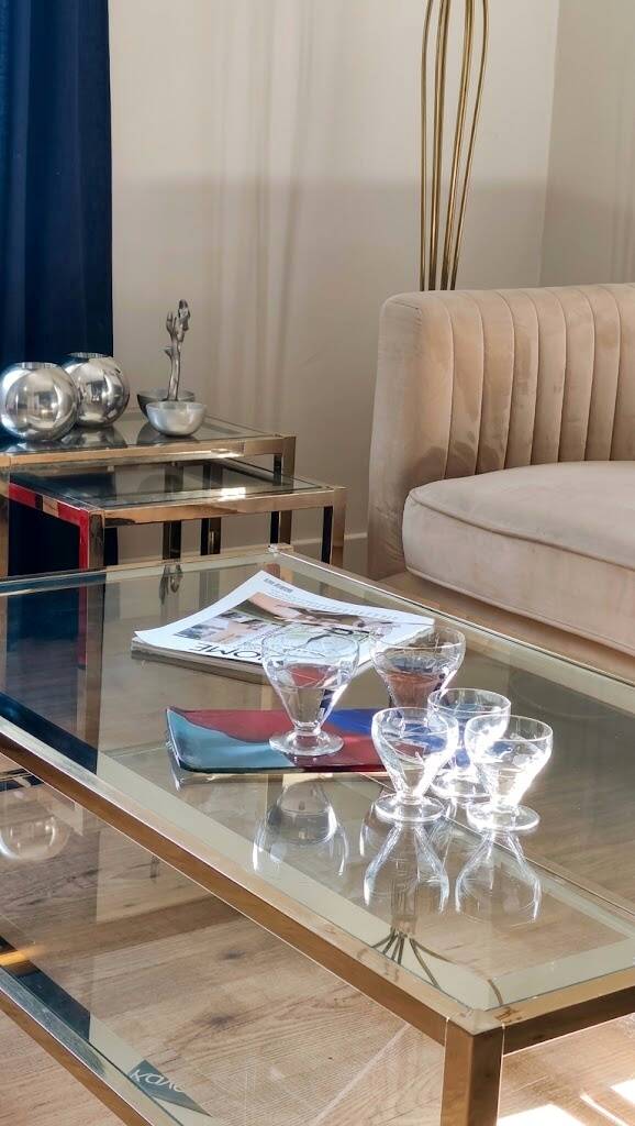 Art Deco glassware service, 21 pieces.