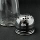 Powdered sugar bowl, glass, chrome-plated brass, Sweden, 1970s.