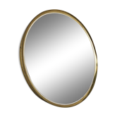 German modernist wall brass mirror Vereinigte Werkstätten München 1950s