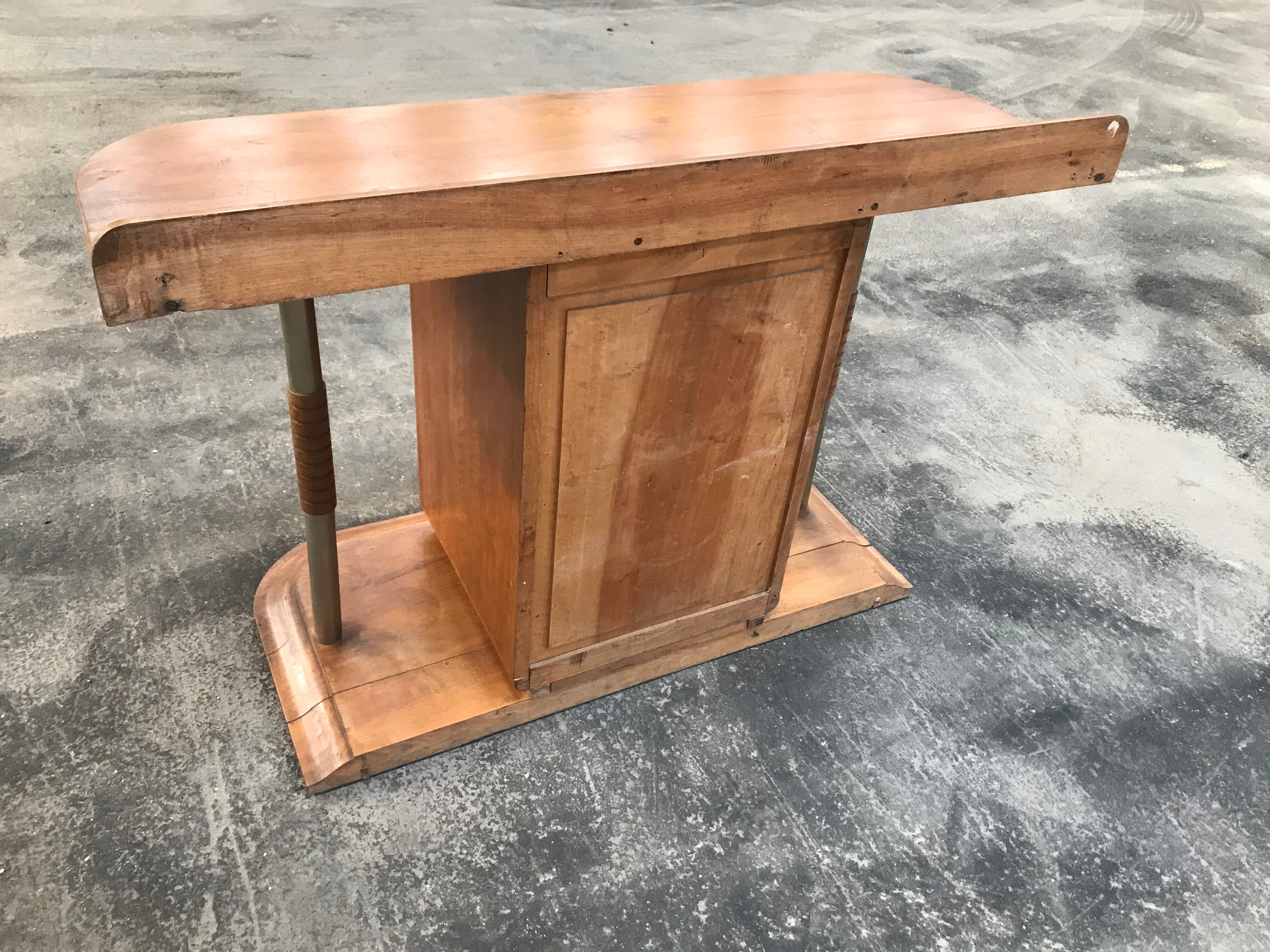 Console Art Deco walnut