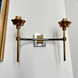 Double metal wall light in Jansen house style