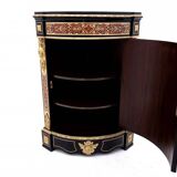 Antique corner chest of drawers in the Boulle style, France, mid-19th century. After renovation.