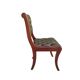 Set of 8 high-quality iconic green leather chesterfield dining chairs