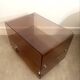 Coffee table / serving table in smoked plexiglass by Michel Dumas