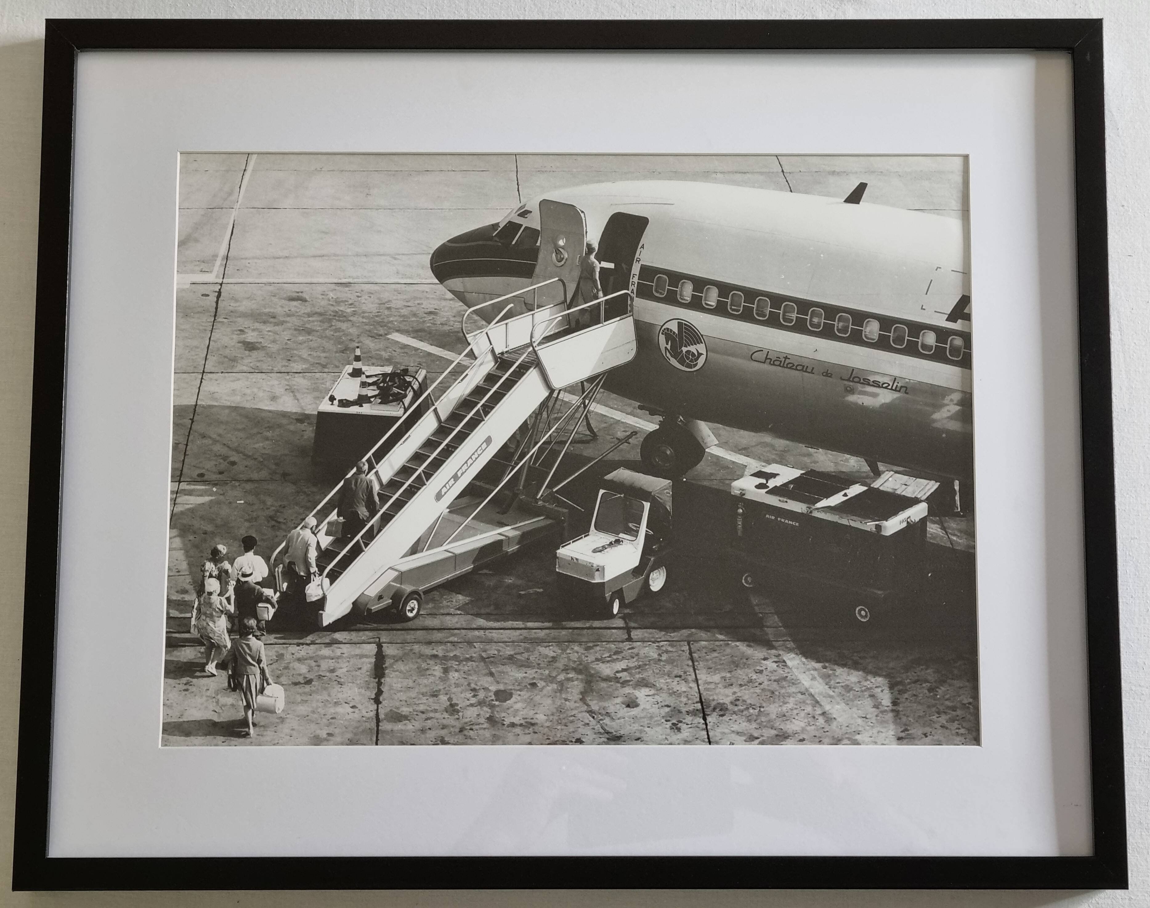 Photograph of Air France Caravelle "Château de Josselin" framed 53x43 cm