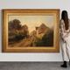 French signed landscape painting oil on canvas dated 1899