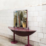 Console avec miroir postmoderne par Saporiti Italia, années 80