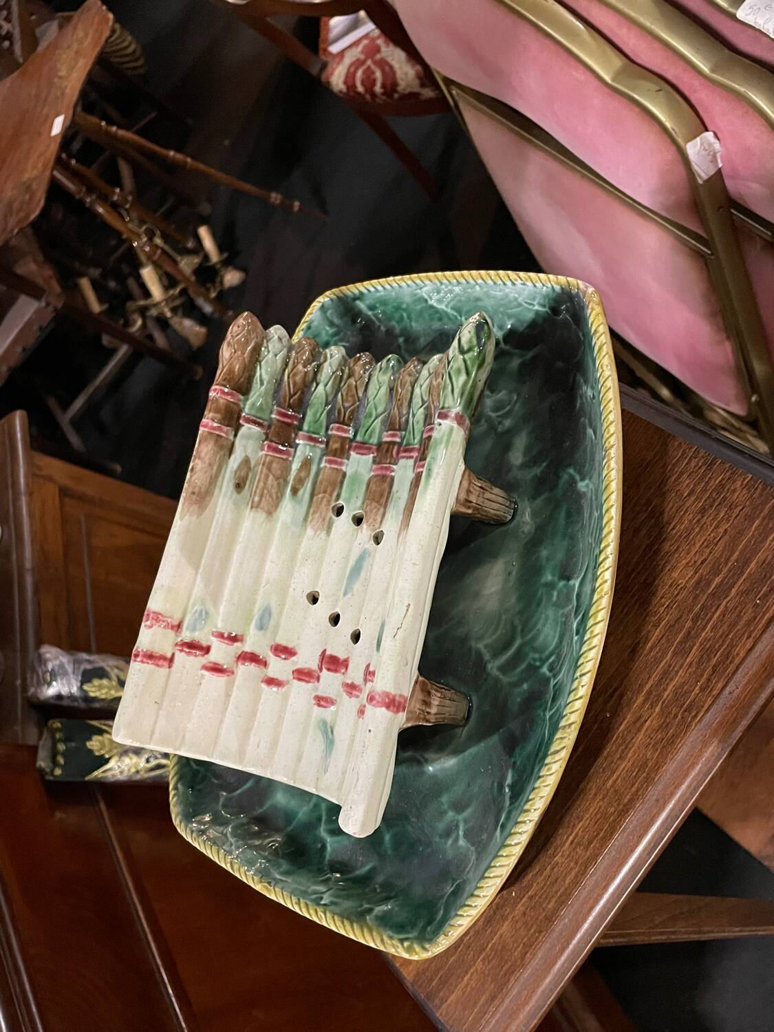 Ceramic asparagus dish 1950