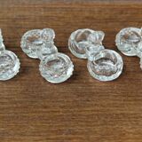 Lot de 4 salerons en verre taillé