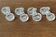 Set of 4 cut glass salt cellars