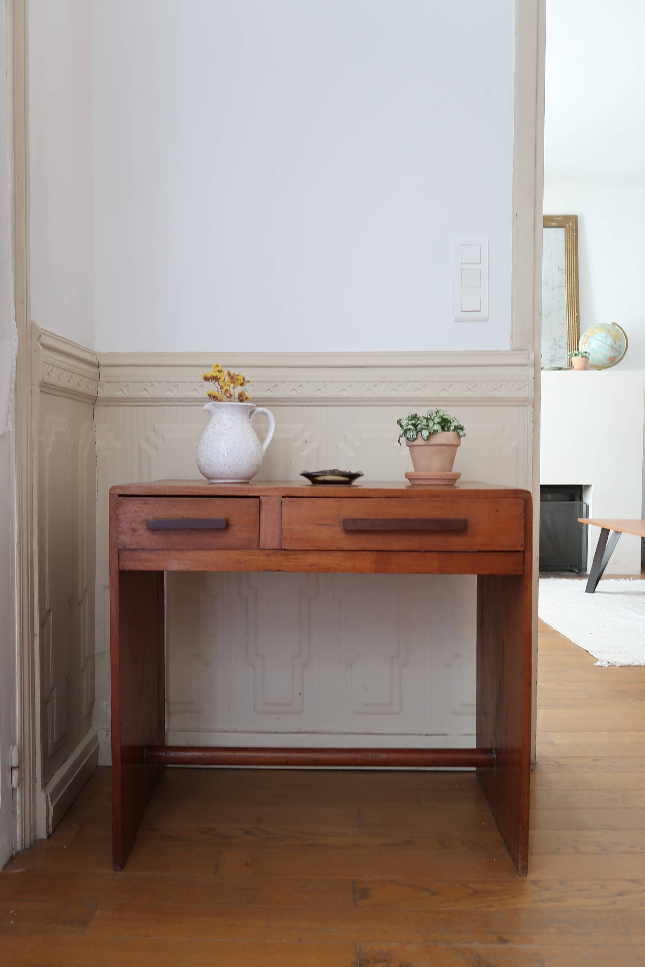 Brutalist side table console