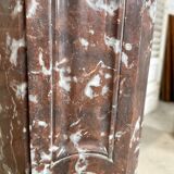Red marble fireplace late 19th century
