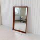 Mid-century modern walnut mirror, Sweden, 1960s