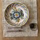 Assiette vintage en céramique peinte à la main