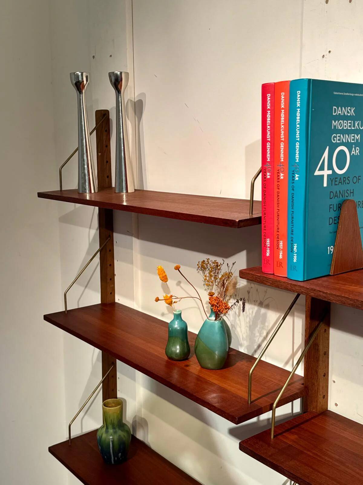 Vintage Scandinavian "Alva" library in teak