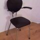Tubax chair from the 50s, chrome and black imitation leather