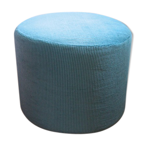 Pouf vintage restauré en velours