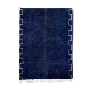 Tapis marocain moderne bleu foncé 240x300cm