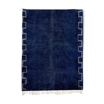 Tapis marocain moderne bleu foncé 240x300cm