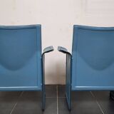 Korium Leather Armchairs by Tito Agnoli for Matteo Grassi, 1970s