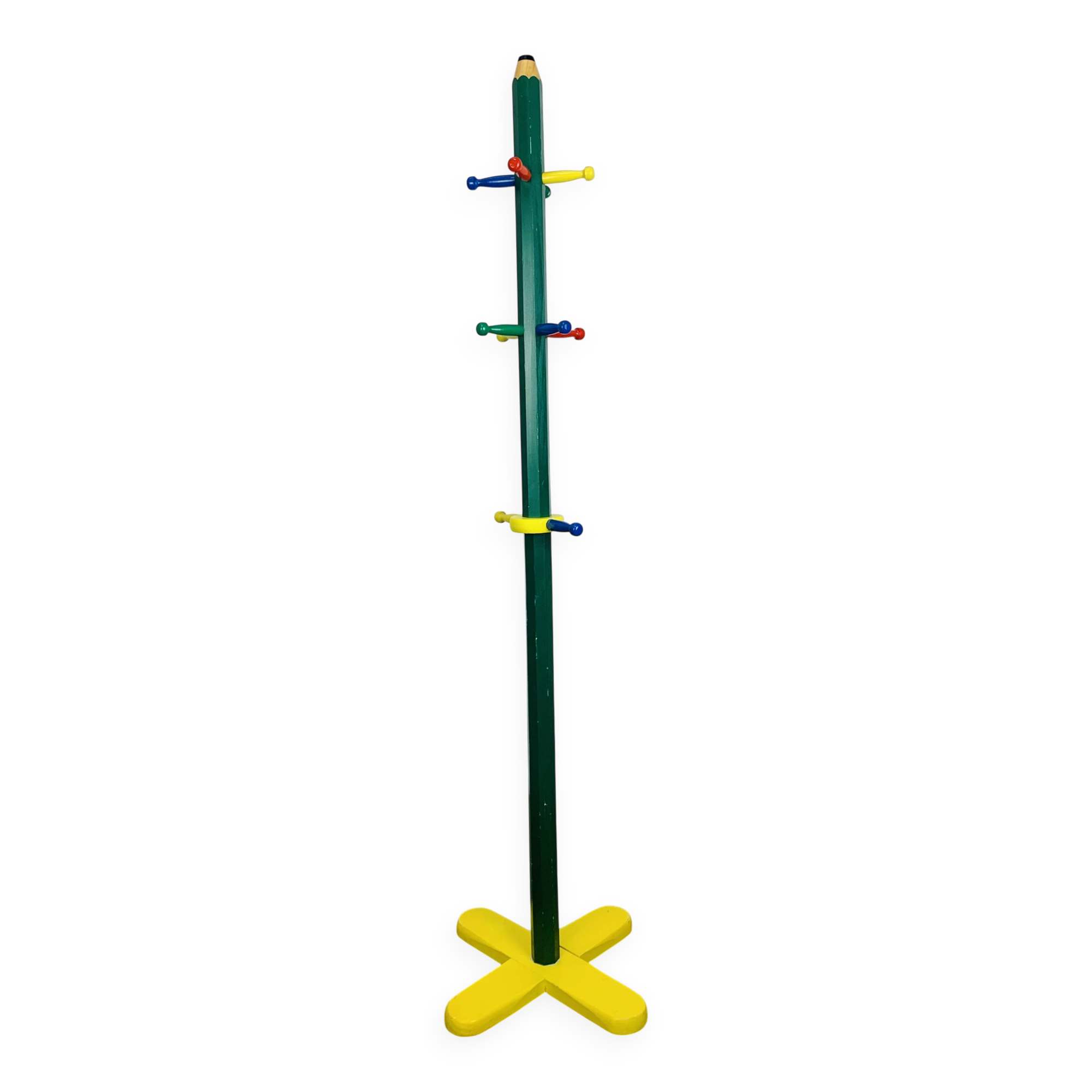 Freestanding coat rack pencil style Pierre Sala, for children, vintage.
