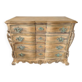 Patinated baroque crossbow chest of drawers