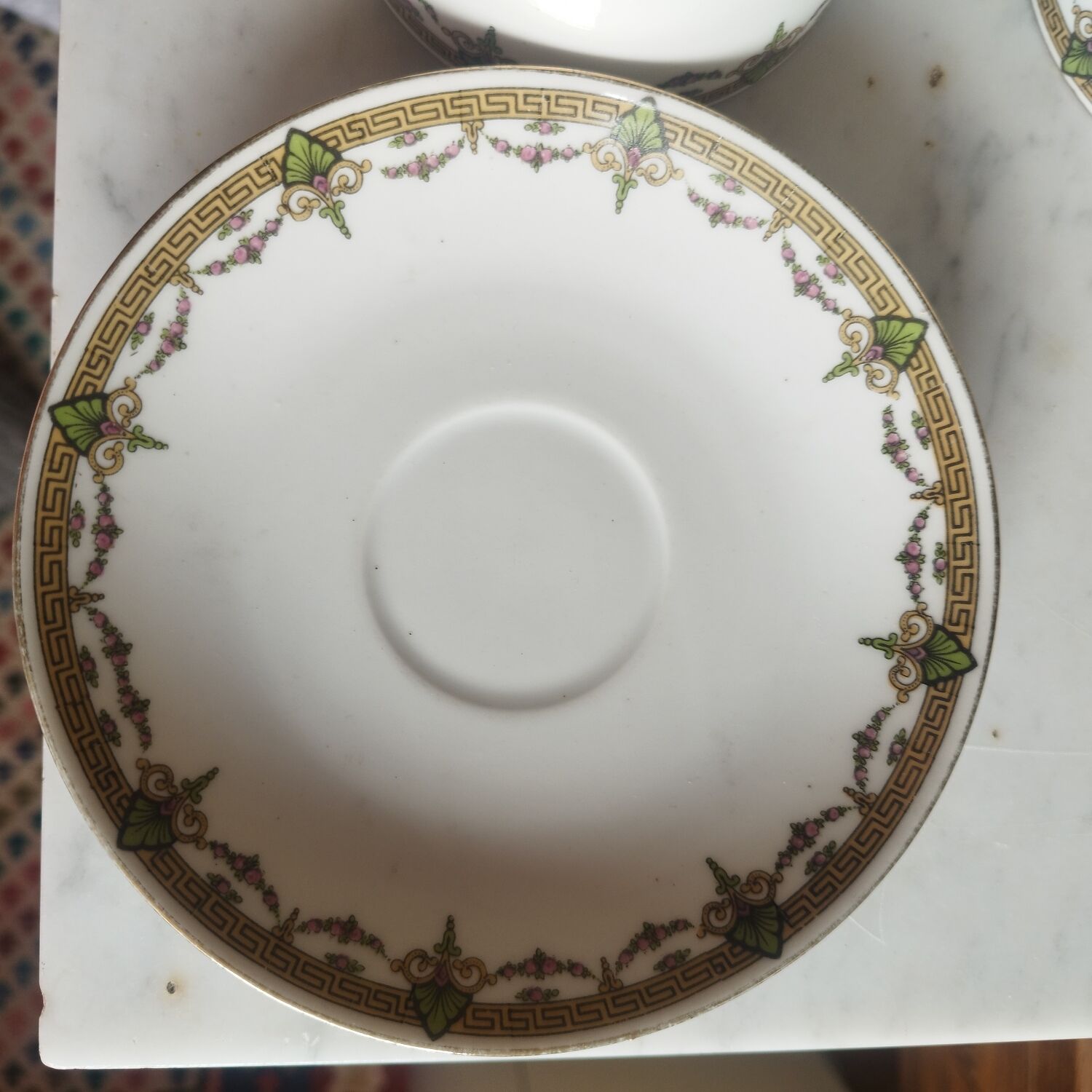 8 Art Deco Sigismond Maas cups Limoges porcelain