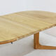 Vintage Danish round extendable dining table solid oak 1960s