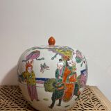 Pot à gingembre jar potiche chinois famille rose 19 ème Qing dynastie