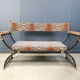 Banc curule de style Maison Jansen, années 1960