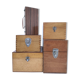 Cinq boîtes bois vintage