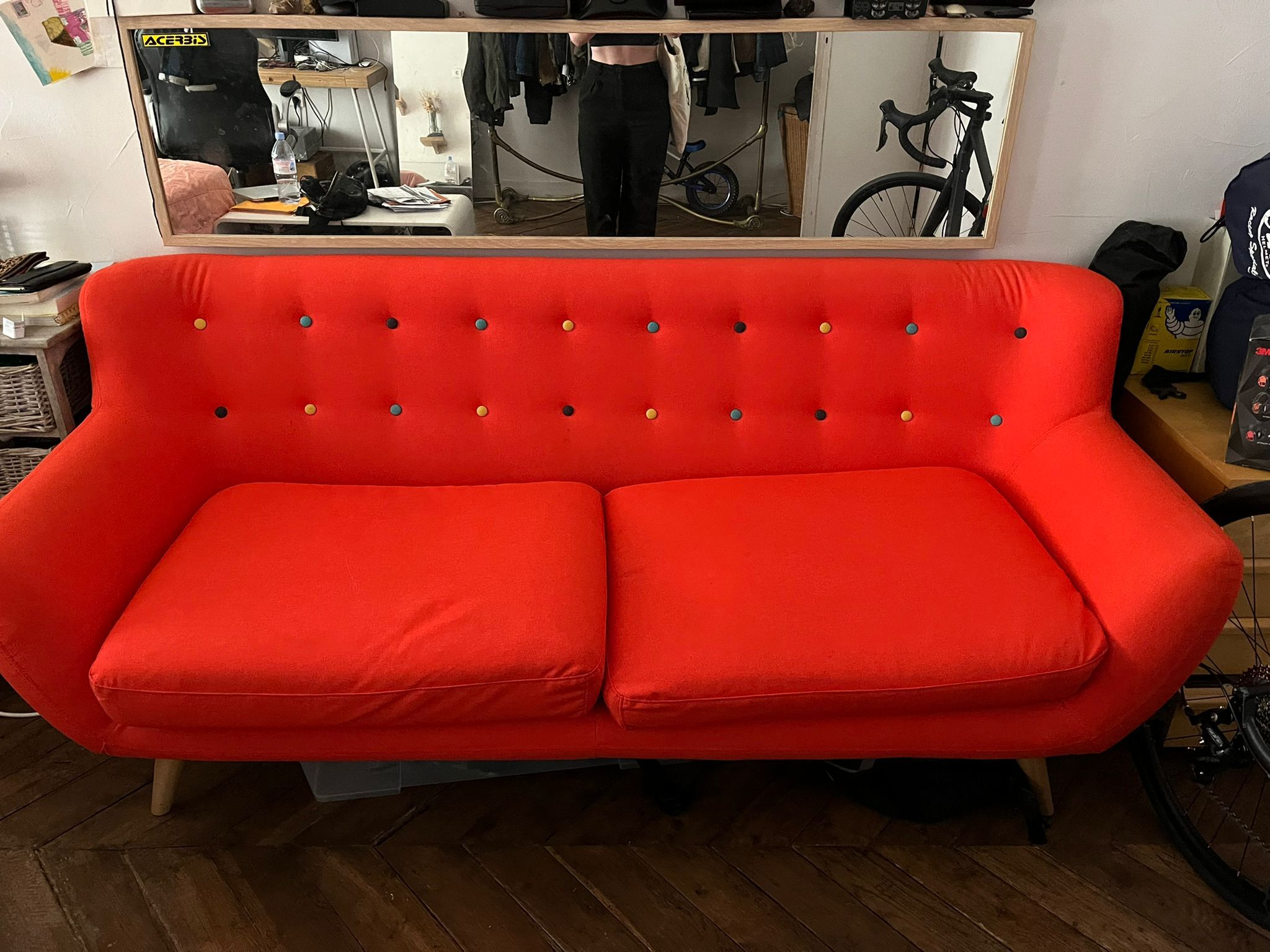 Orange sofa