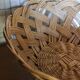 Large vintage woven wicker basket