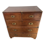 English boat commode in mahogany