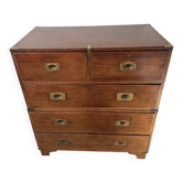 English boat commode in mahogany