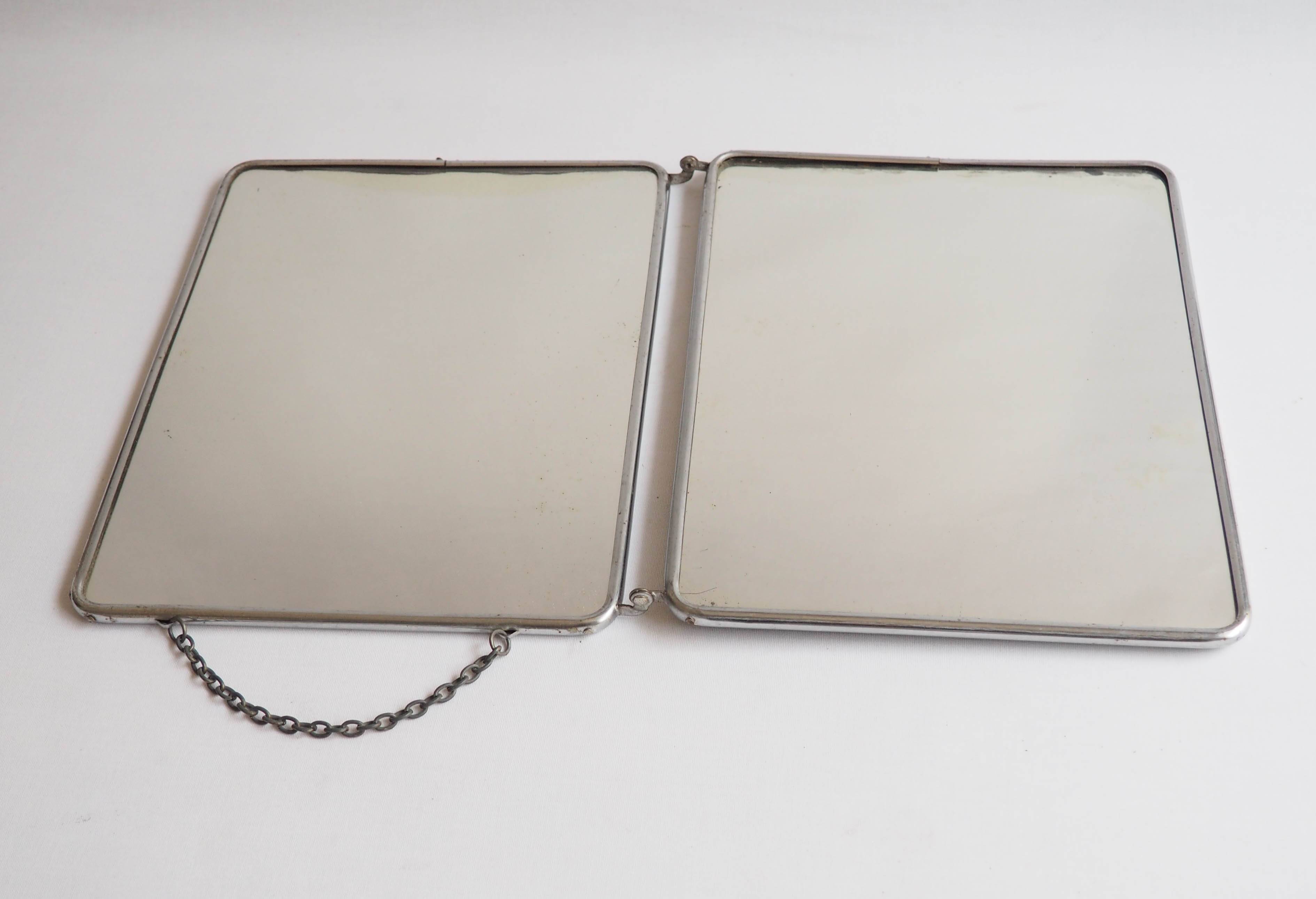 Diptych barber mirror