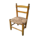 Children's chair wood and straw