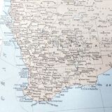 Old map of Australia 43x43cm from 1950