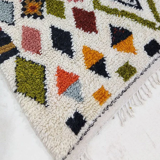Handmade tribal berber carpet 194 x 133 cm